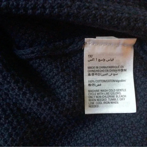 Karen Scott Women’s Plus Size Long Sleeve Textured Tunic Sz 1X - Picture 3 of 3